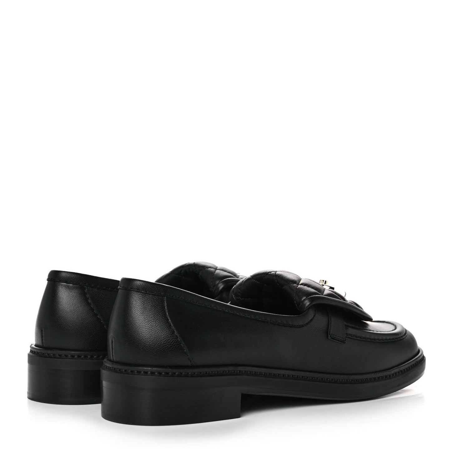 Lambskin Quilted CC Turnlock Loafers 40.5 Black