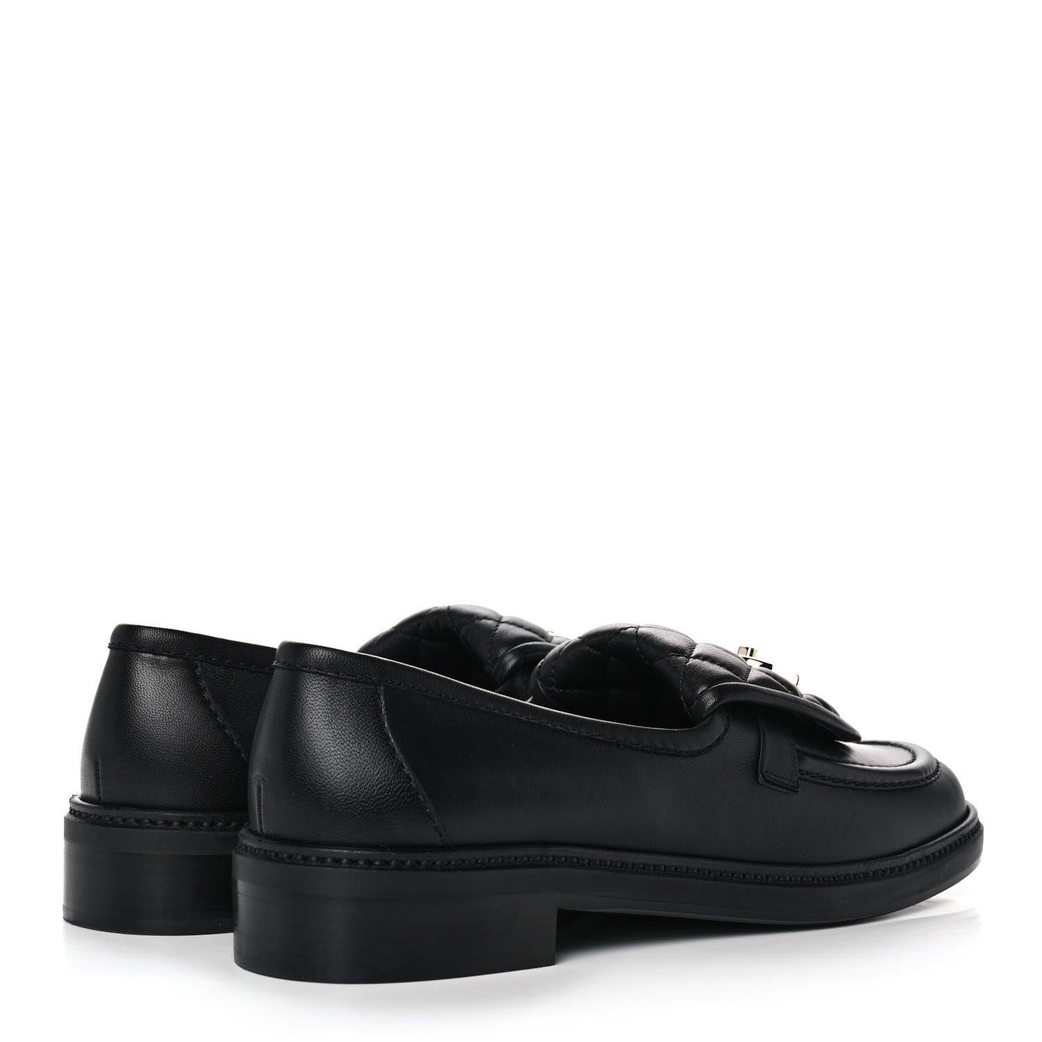 Chanel Lambskin Quilted CC Turnlock Loafers 40.5 Black 4 of 9