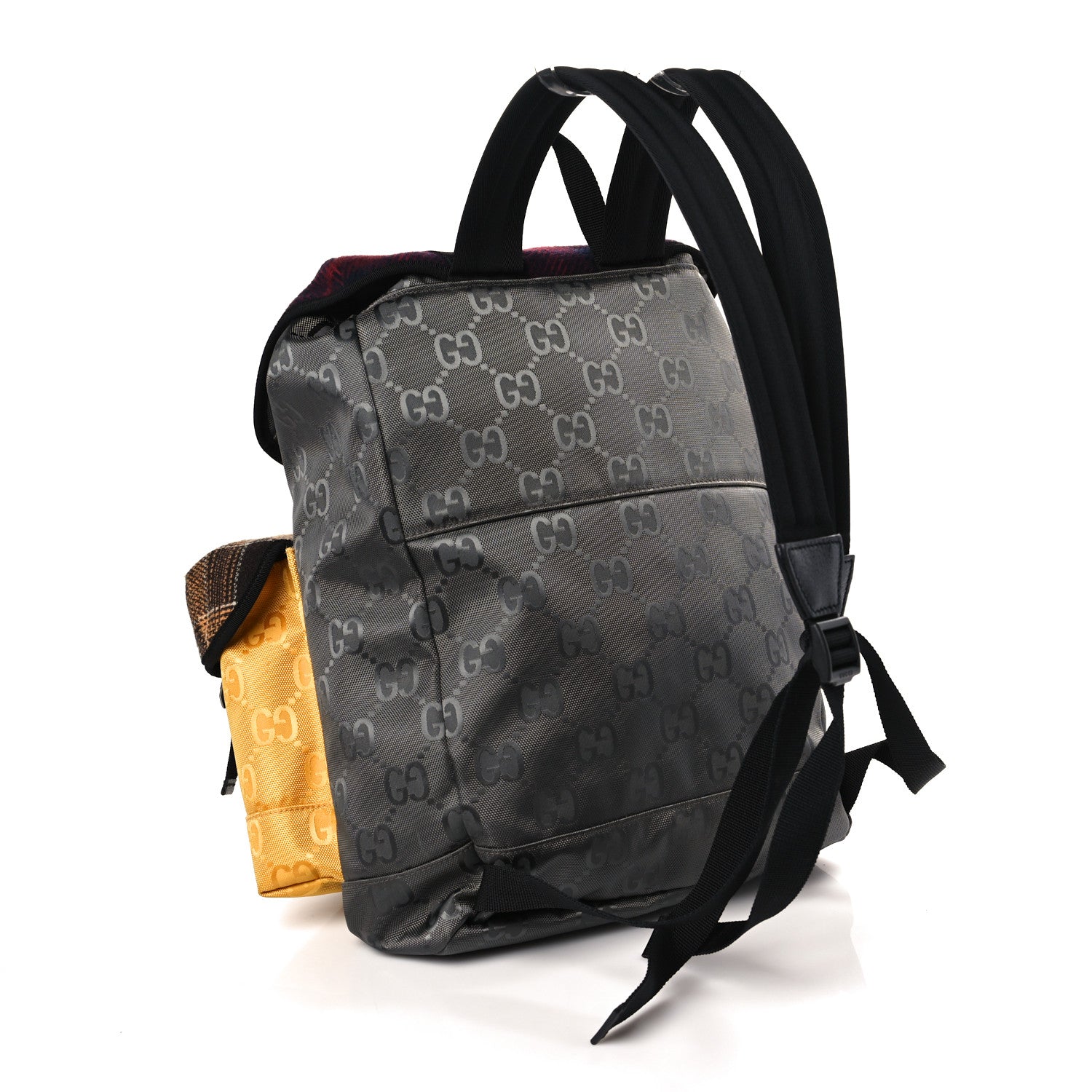 Gucci Tweed Econyl Nylon Monogram Off The Grid Utility Pocket Backpack Multicolor 3 of 9