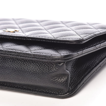 Chanel Caviar Quilted Wallet On Chain WOC Black 10 of 12