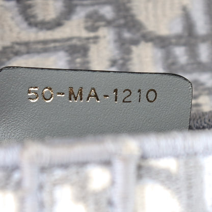 Christian Dior Oblique Embroidered Saddle Bag Gray 7 of 9