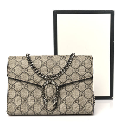 Gucci GG Supreme Monogram Mini Dionysus Chain Wallet Beige Taupe 11 of 11