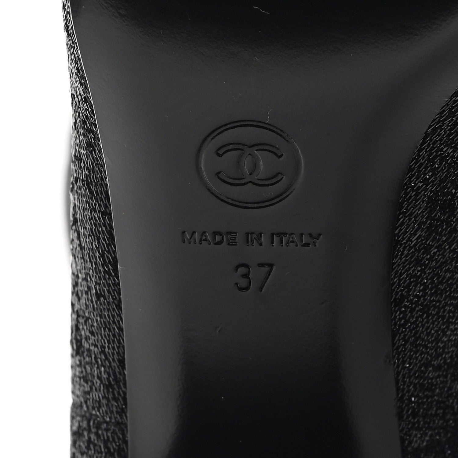 Chanel Glitter High Boots 37 Black 6 of 6