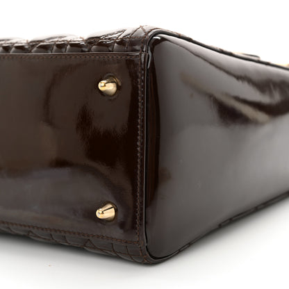 Christian Dior Patent Cannage Medium Lady Dior Dark Brown 10 of 14