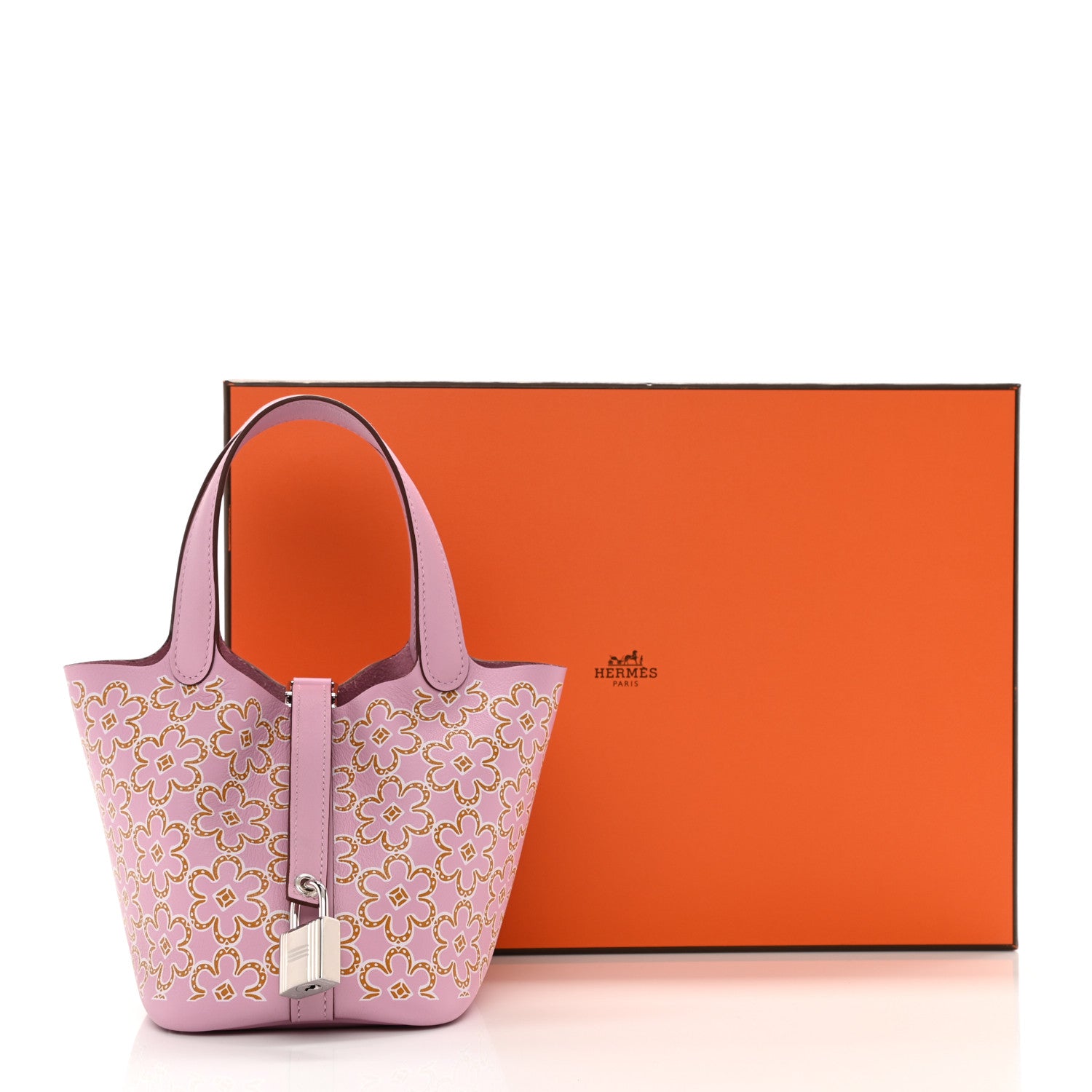 Hermes Swift Micro Lucky Daisy Picotin Lock Mauve Sylvestre 9 of 9