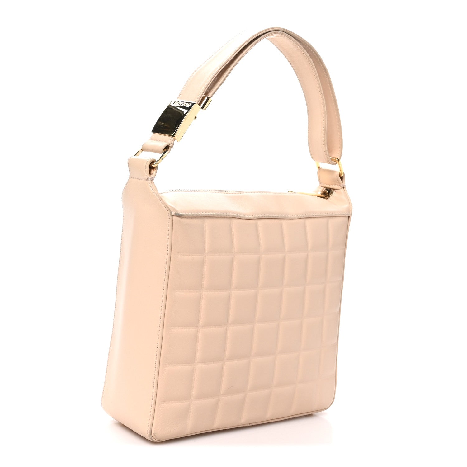 Chanel Lambskin Chocolate Bar Quilted Small Shoulder Bag Beige 3 of 10