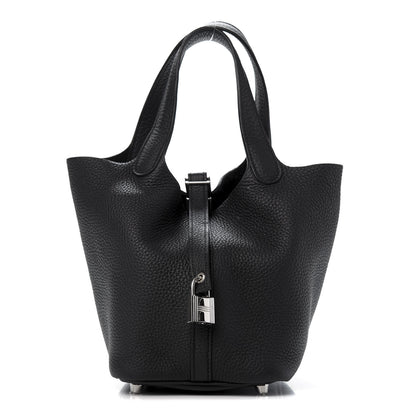 Hermes Taurillon Clemence Picotin Lock 18 PM Black 1 of 11