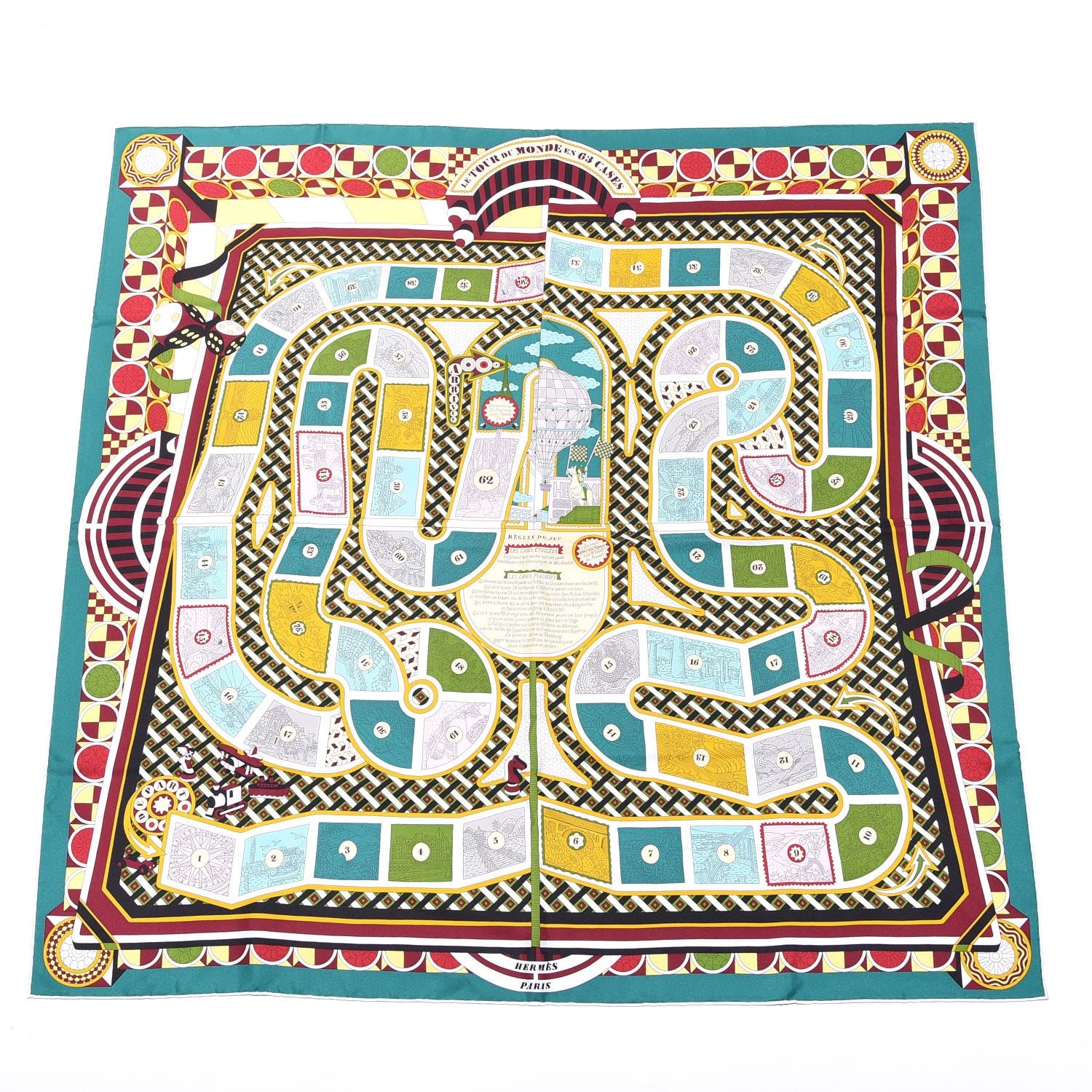 Hermes Silk Le Tour du Monde en 63 Cases 90 3 of 5