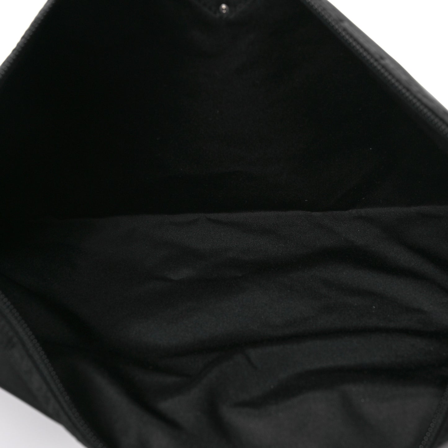 Tessuto Nylon Saffiano Flat Pouch Black