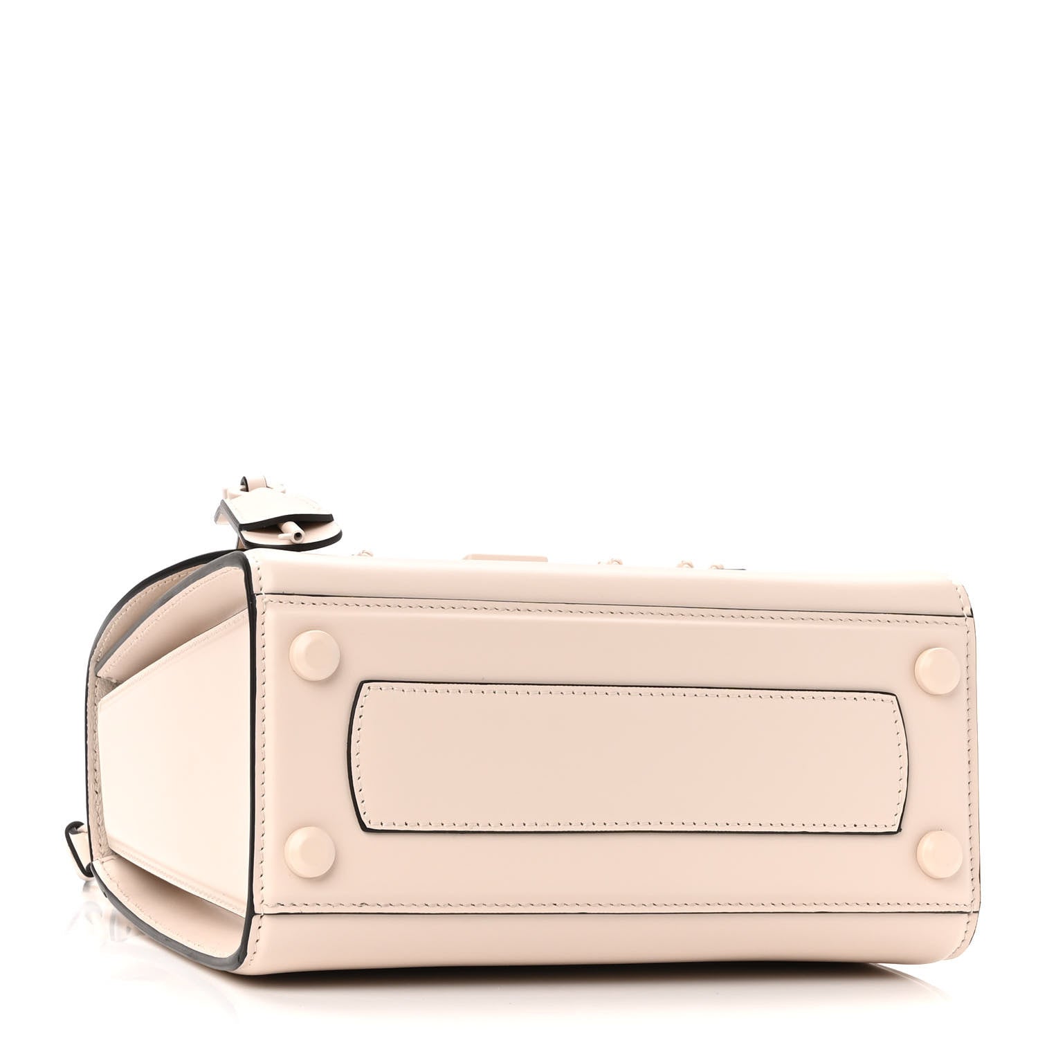 Salvatore Ferragamo Smooth Calfskin Woven Small Boxyz Bone 4 of 9