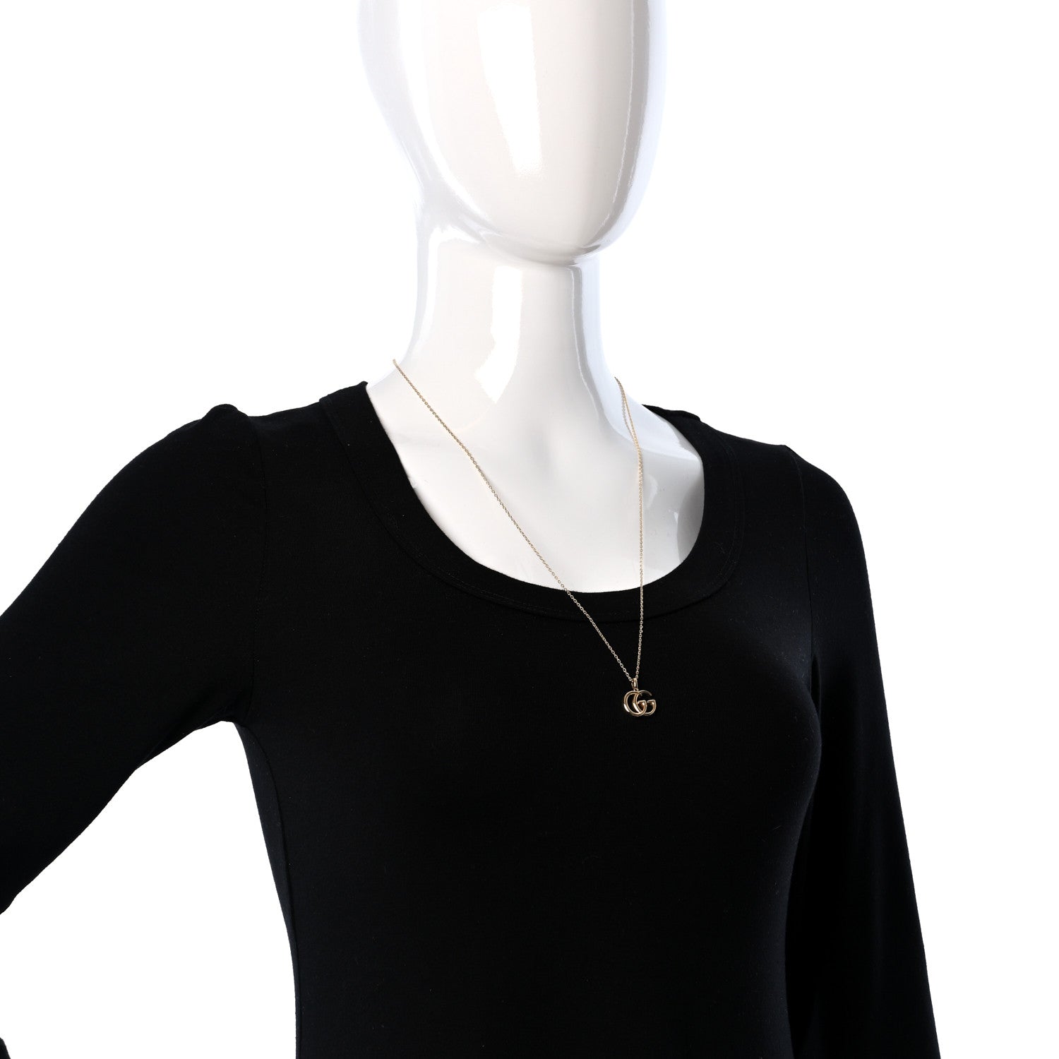 Gucci 18K Yellow Gold Running G Pendant Necklace 3 of 4