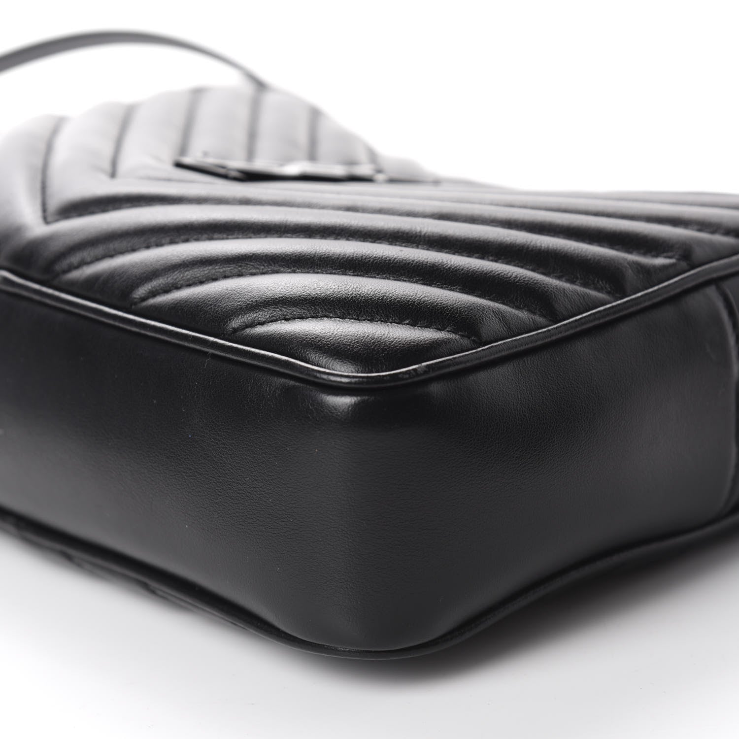 Saint Laurent Calfskin Matelasse Monogram Lou Camera Bag Black 7 of 11
