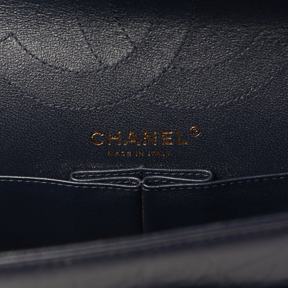 Chanel Aged Calfskin Chevron Quilted 2.55 Reissue 226 Flap Navy Blue 6 of 11
