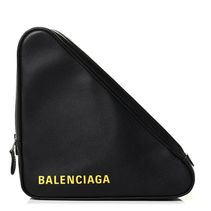 Balenciaga Calfskin M Triangle Pouch Black 1 of 6