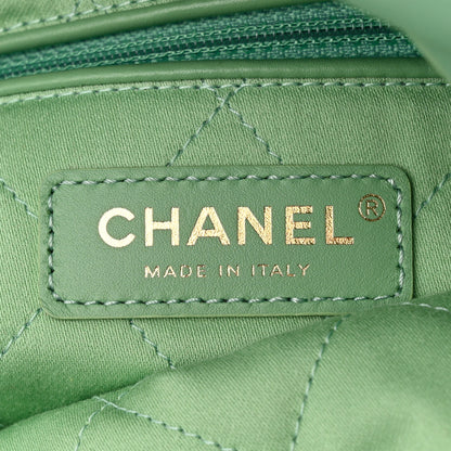 Chanel Shiny Calfskin Quilted Small Chanel 22 Light Green 7 of 11