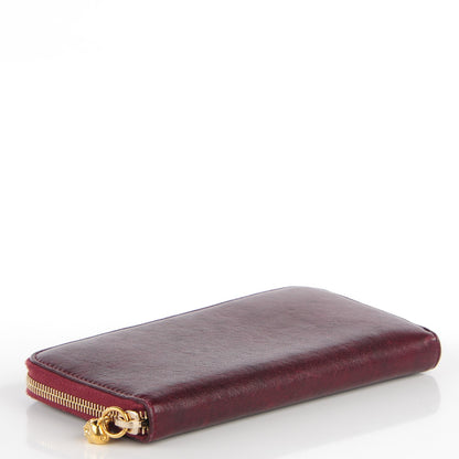 Alexander McQueen Lambskin Skull Continental Zip Wallet Burgundy 3 of 6