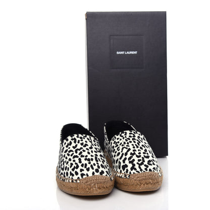 Saint Laurent Canvas Leopard Print Espadrilles 40 Latte Black 13 of 13