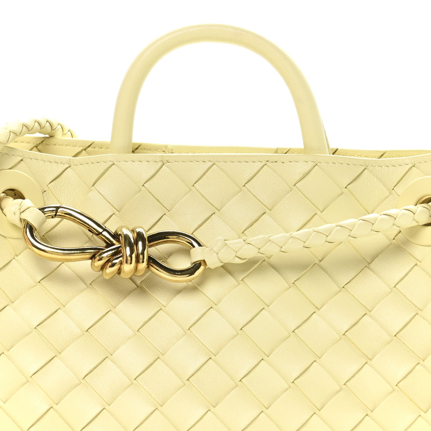 Nappa Intrecciato Small Andiamo Shoulder Bag Chamomile