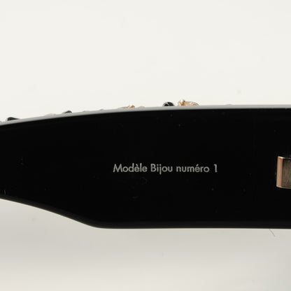 Chanel Crystal Bijou Numero 1 Sunglasses Black 4 of 6