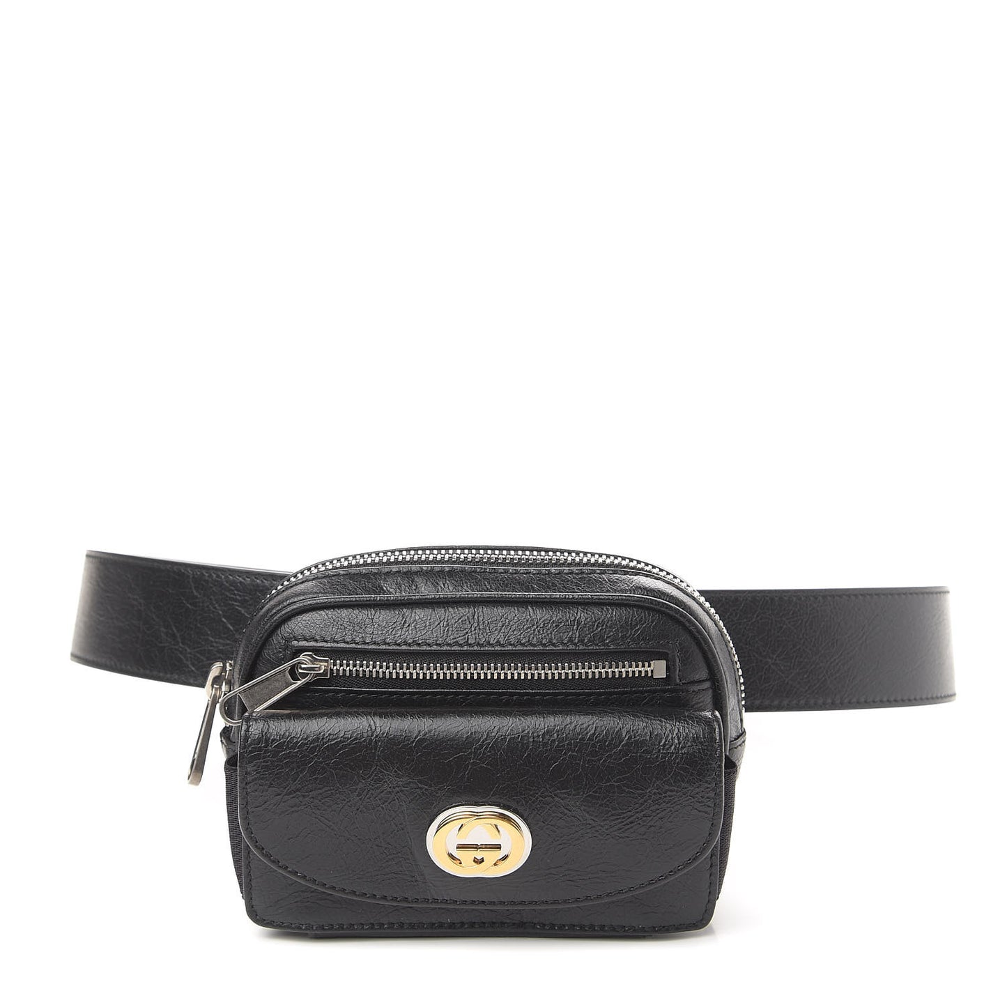 Fluffy Calfskin Mini Morpheus Belt Bag 90 36 Black