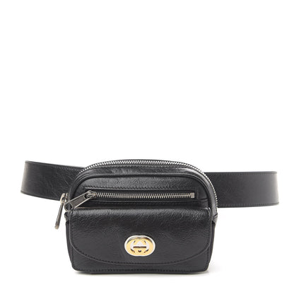 Gucci Fluffy Calfskin Mini Morpheus Belt Bag 90 36 Black 1 of 10