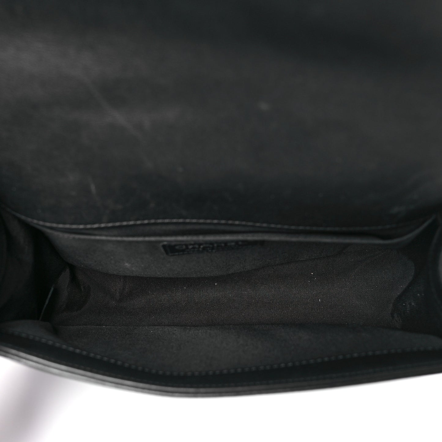 Calfskin Chevron Quilted Medium Boy Flap Black