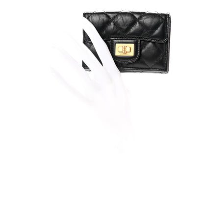 Chanel Aged Calfskin Quilted Reissue Compact Wallet Black 2 of 9