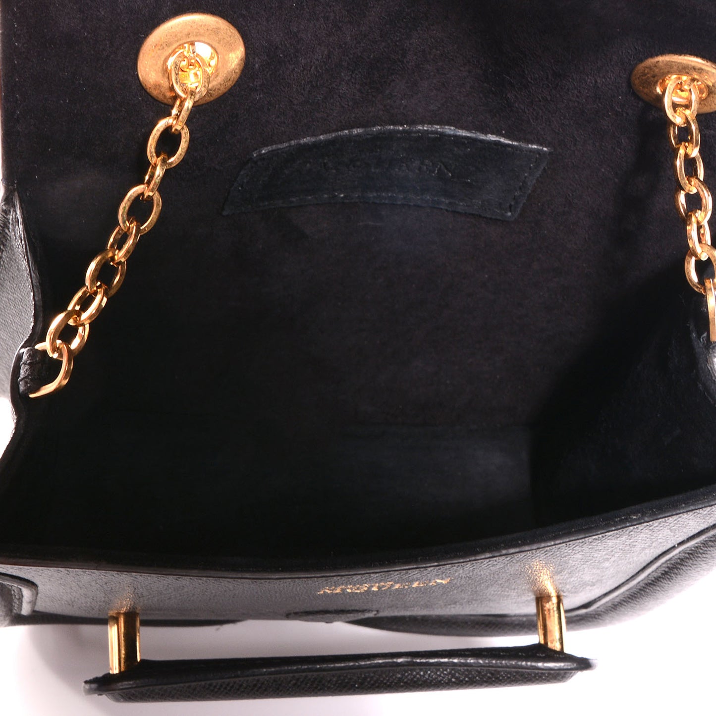 Grain Calfskin Mini Heroine Satchel Black
