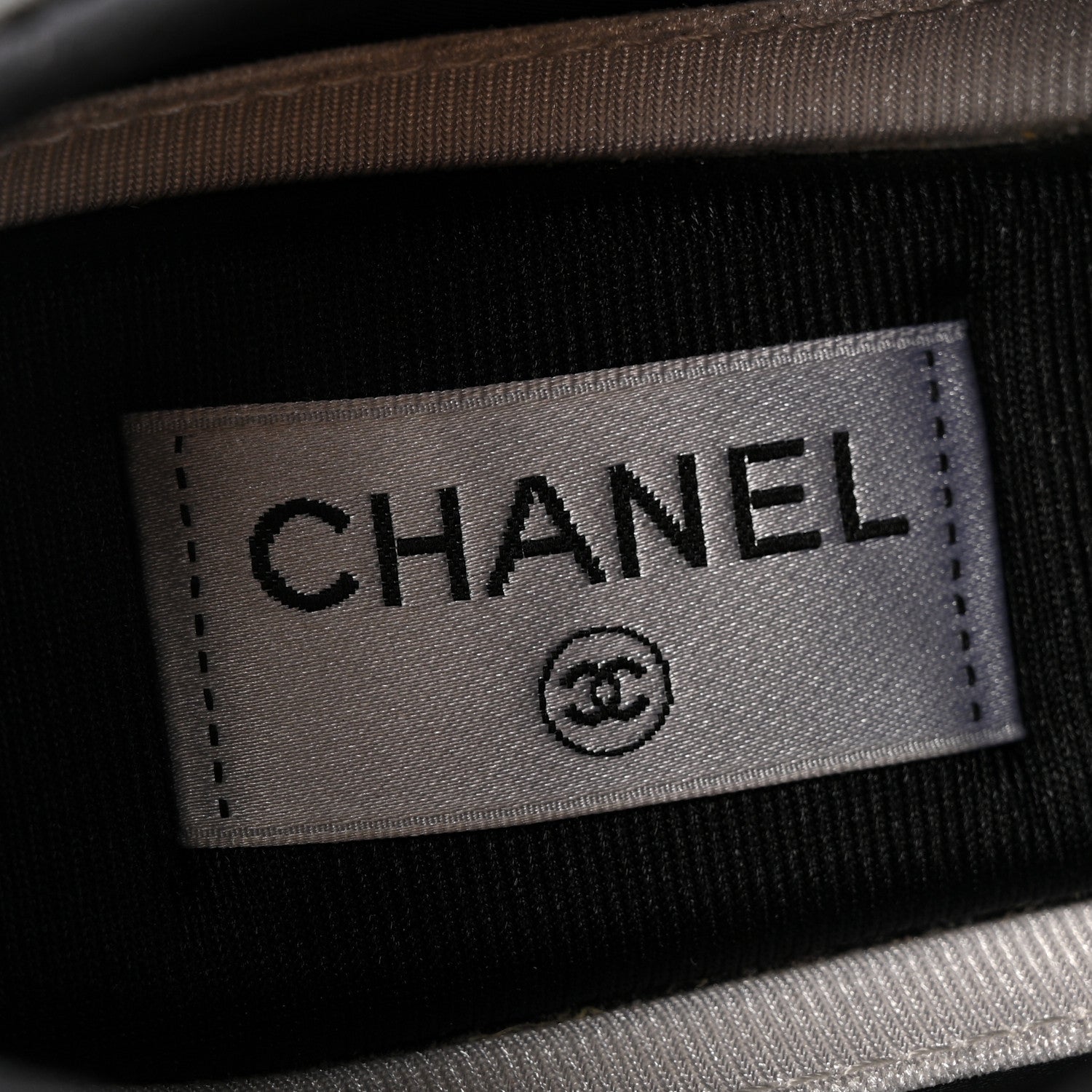 Chanel Velvet Calfskin Mixed Fibers CC Sneakers 38 Black 1818002