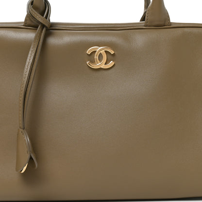Chanel Calfskin Large Perfect Bowling Bag Dark Khaki 7 of 9