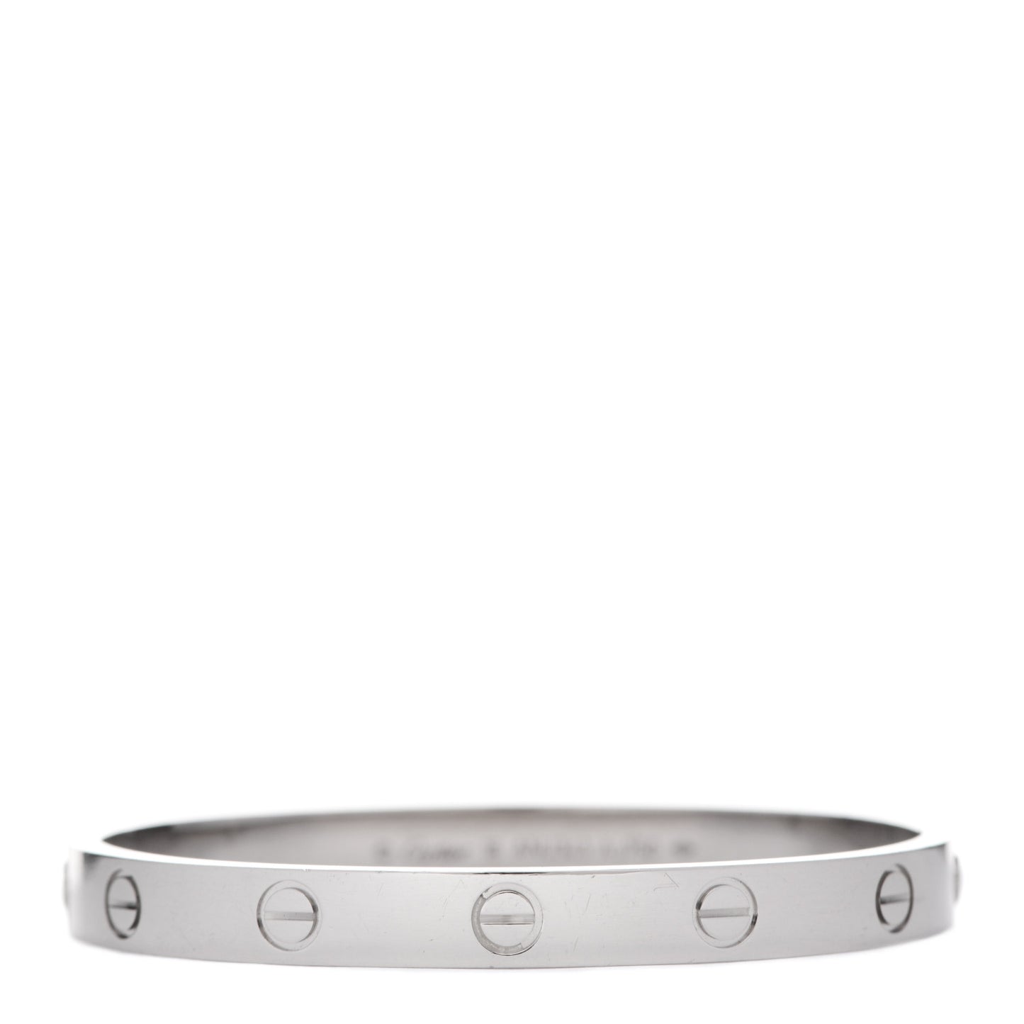 18K White Gold LOVE Bracelet 16