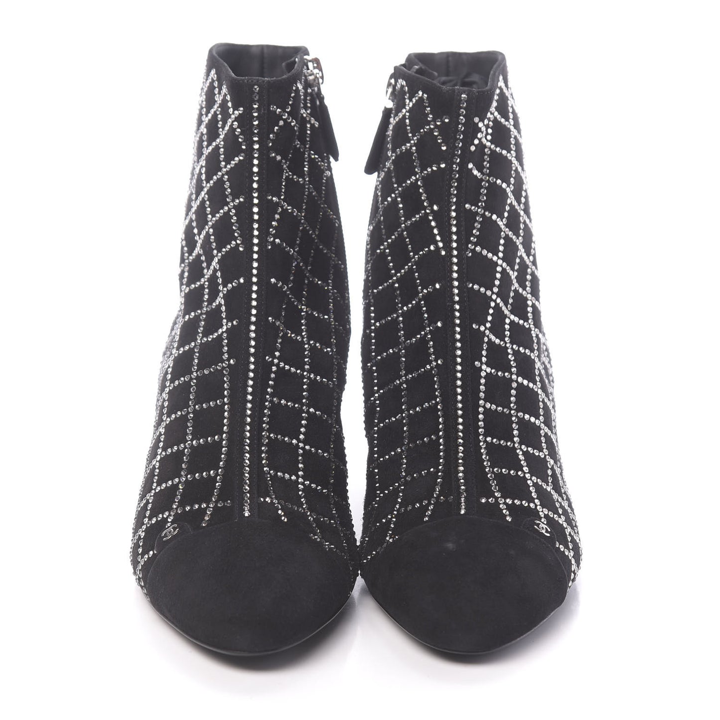Kid Suede Strass Short Boots 39.5 Black