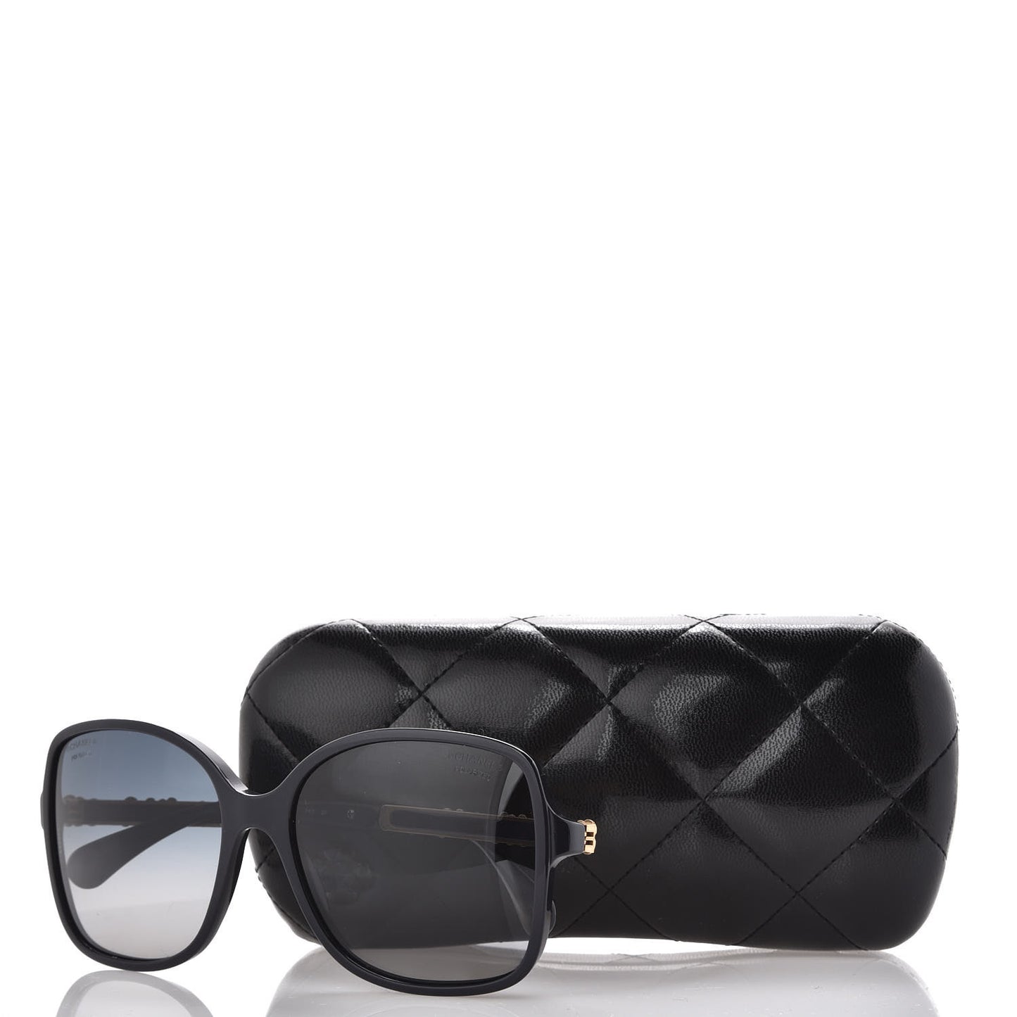 Acetate Polarized Bijou Square Sunglasses 5355 Black