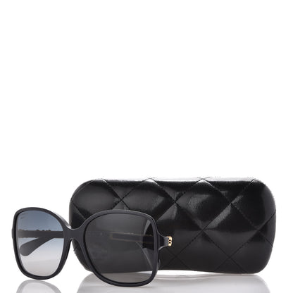 Chanel Acetate Polarized Bijou Square Sunglasses 5355 Black 9 of 9