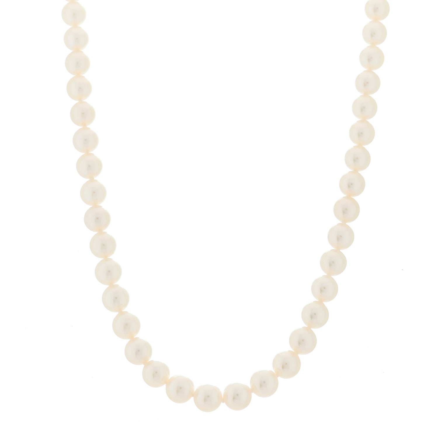Mikimoto 18K Yellow Gold Akoya Cultured Pearl 7.5-8mm Strand Necklace 1 of 6