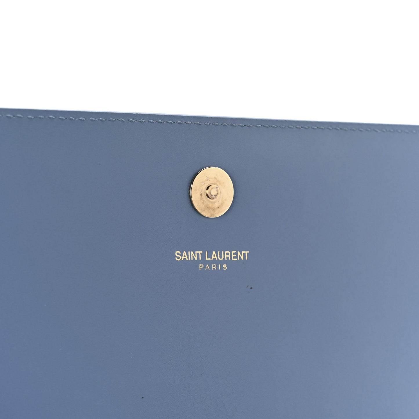 Smooth Calfskin Classic Monogram Cassandre Clutch Blue Glacier
