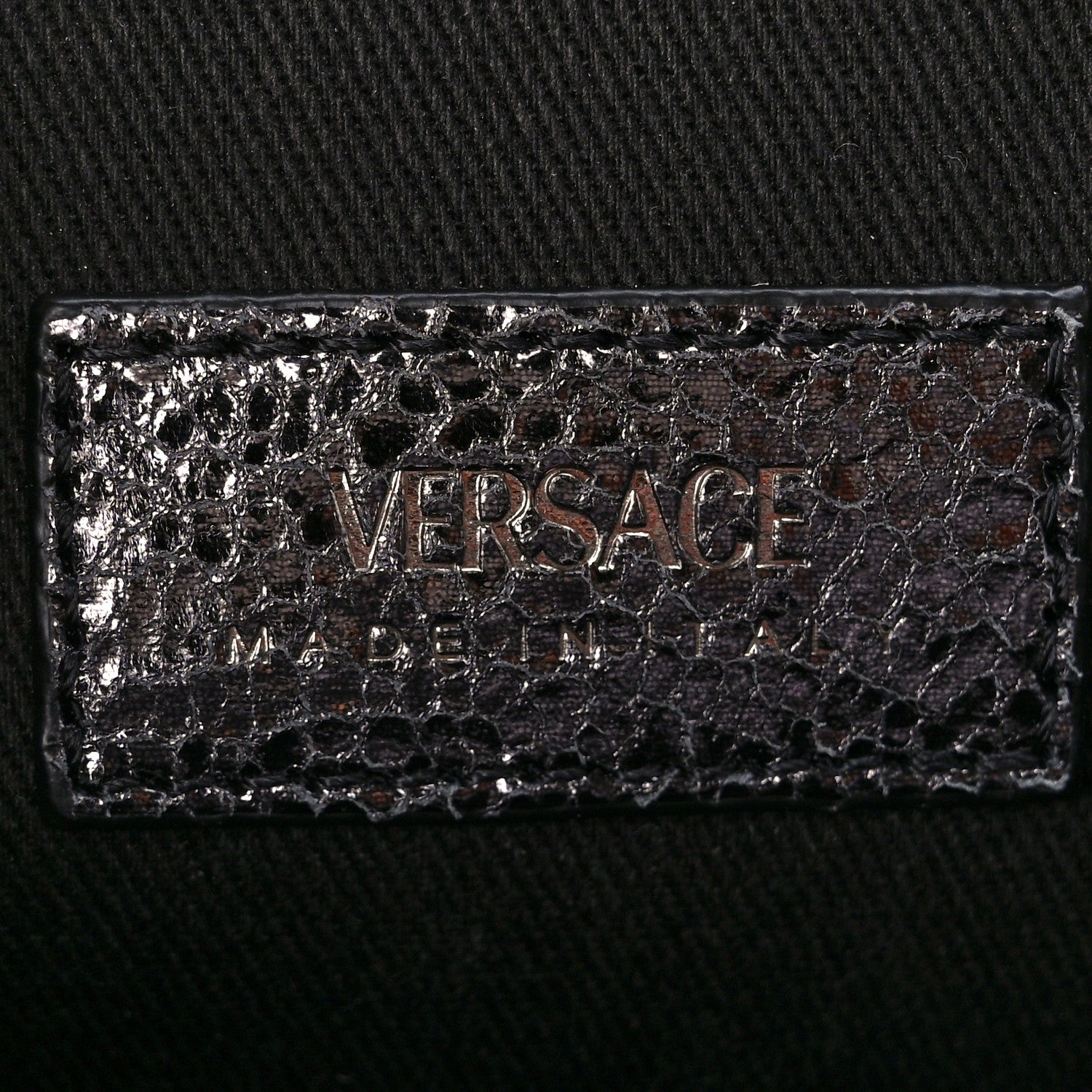 Versace Metallic Calfksin Virtus Wallet On Chain Grey 6 of 11