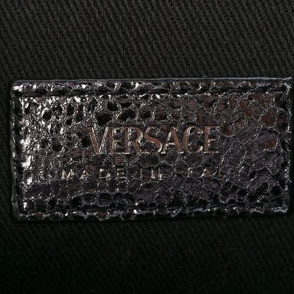 Versace Metallic Calfksin Virtus Wallet On Chain Grey 6 of 11