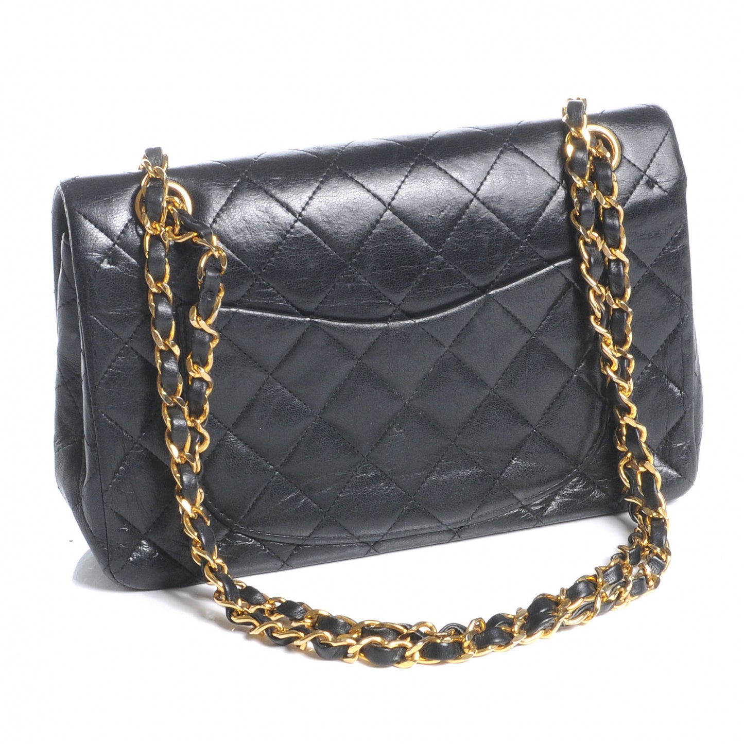 Lambskin Small Double Flap Black
