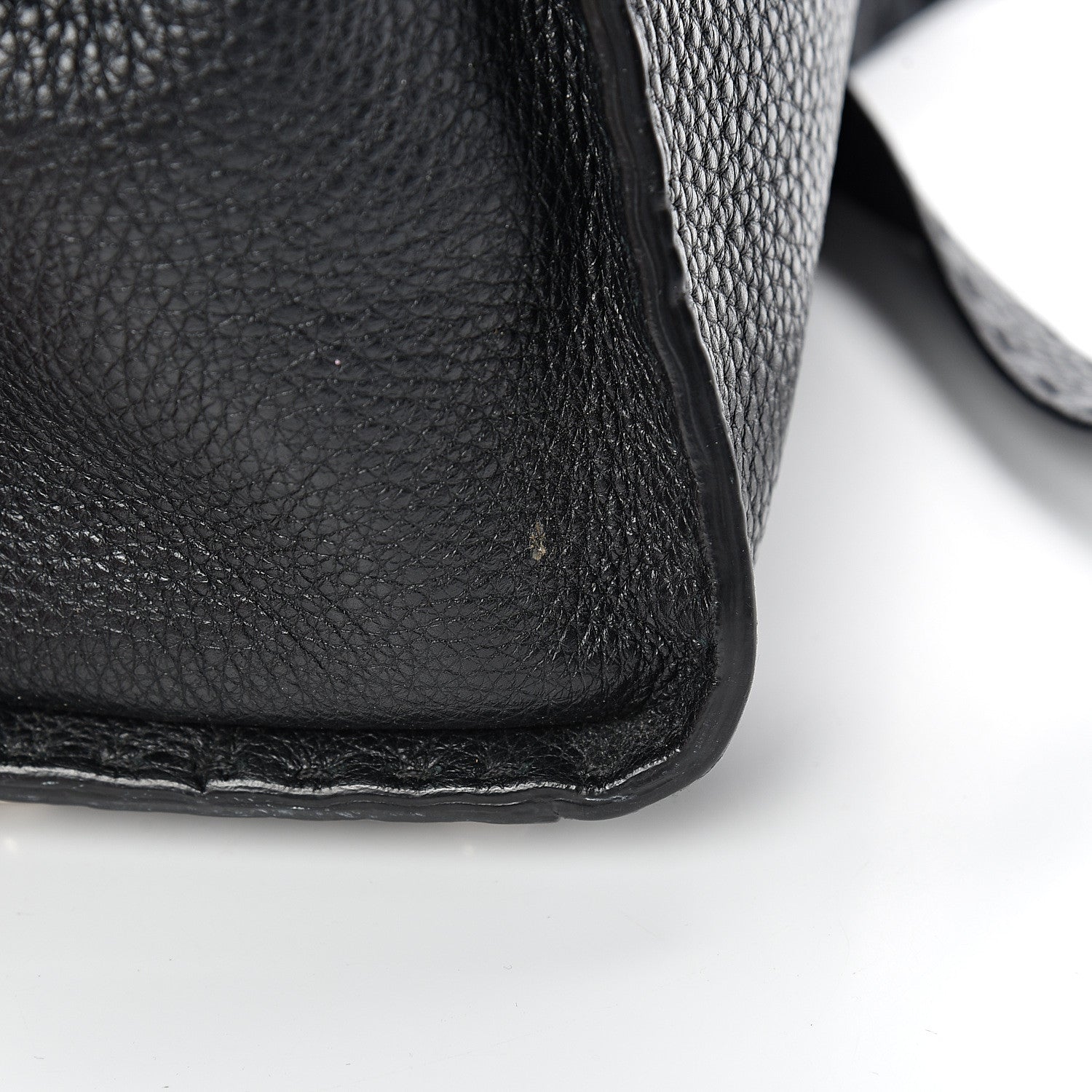 Fendi Cuoio Romano Selleria Bi-Color Medium Peekaboo Iconic Satchel Black Mou 17 of 17