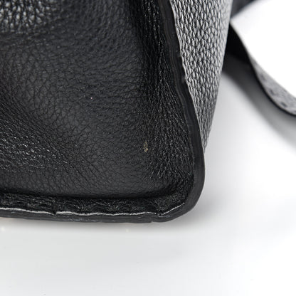 Fendi Cuoio Romano Selleria Bi-Color Medium Peekaboo Iconic Satchel Black Mou 17 of 17