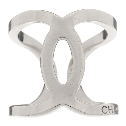 Chanel Metal CC Ring 53 6.5 Silver 1 of 5