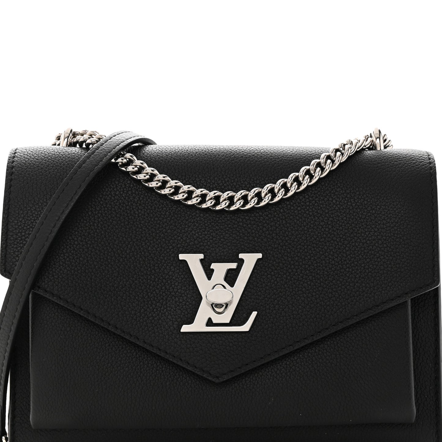 Soft Calfskin Mylockme Chain Bag BB Black
