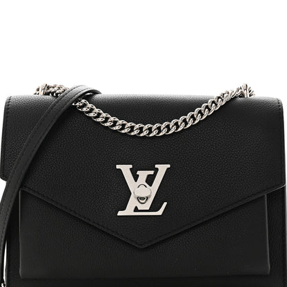 Louis Vuitton Soft Calfskin Mylockme Chain Bag BB Black 7 of 13