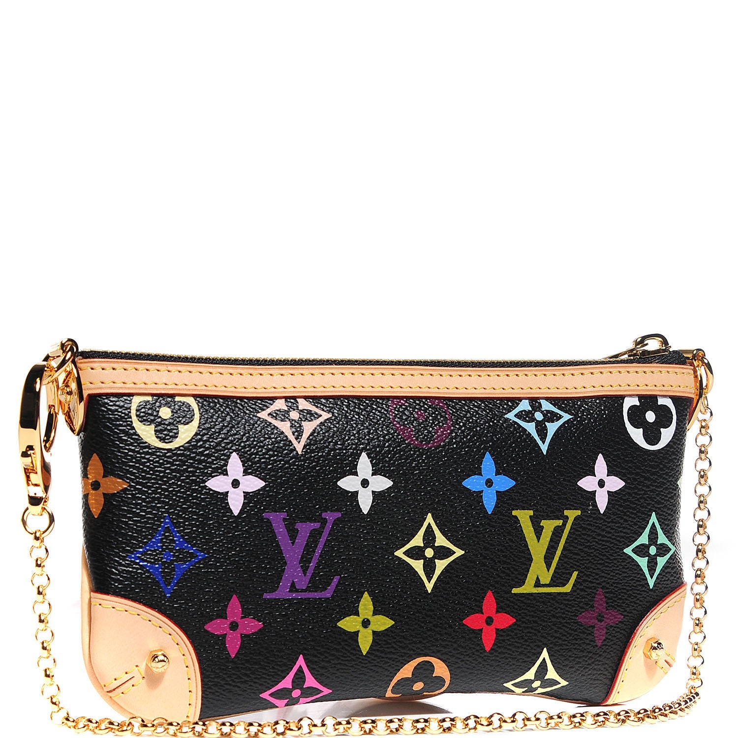 Louis Vuitton Monogram Multicolor Pochette Milla MM Black 3 of 8