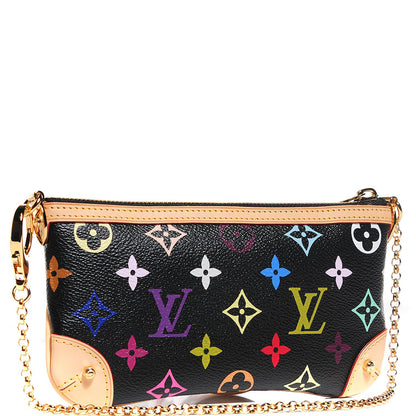 Louis Vuitton Monogram Multicolor Pochette Milla MM Black 3 of 8