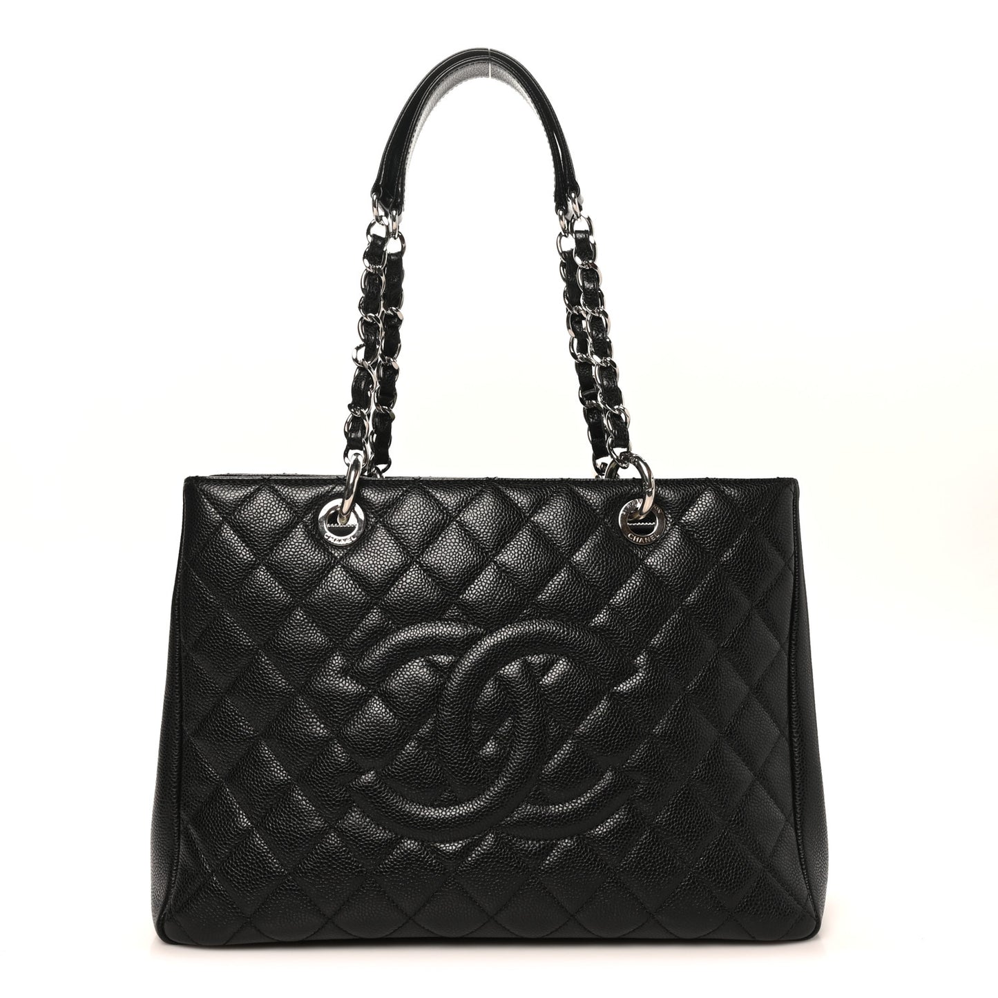 Caviar Quilted Grand Shopping Tote GST Black