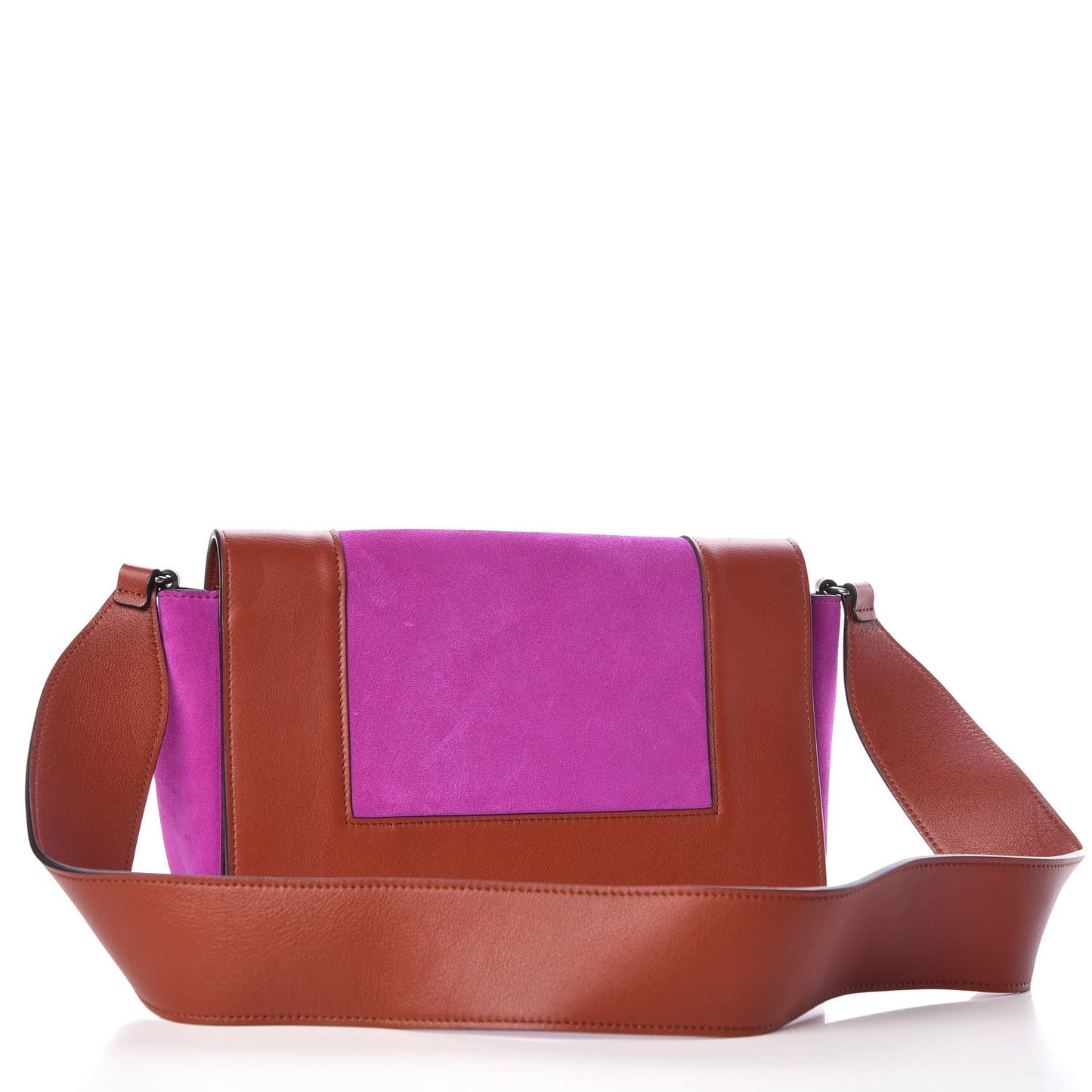 Suede Calfskin Medium Frame Shoulder Bag Brick