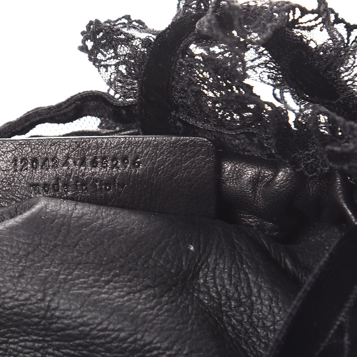 Saint Laurent Mesh Lace Up Corset Tote Black 7 of 7