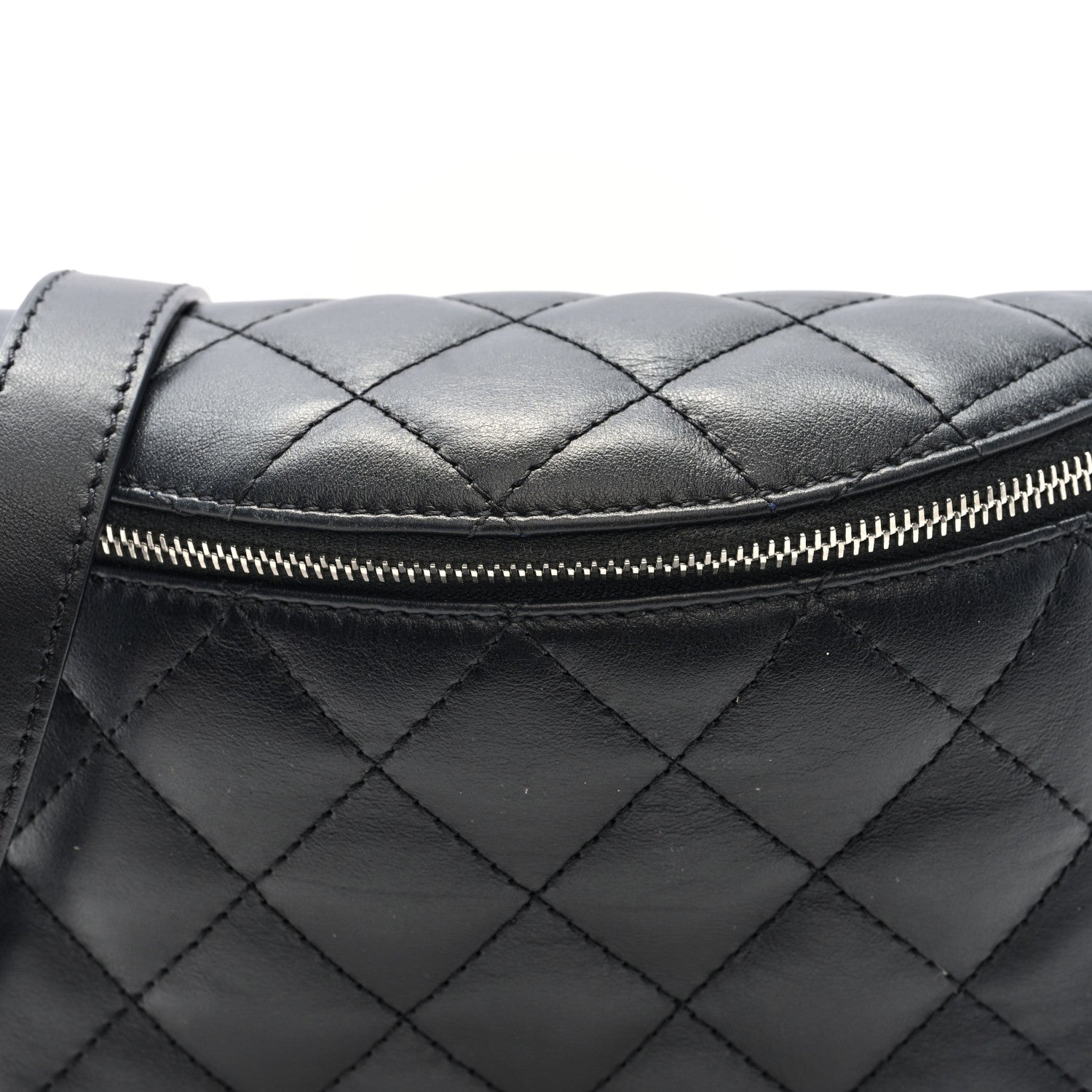 Chanel Calfskin Quilted Waist Belt Bag Black 8 of 10
